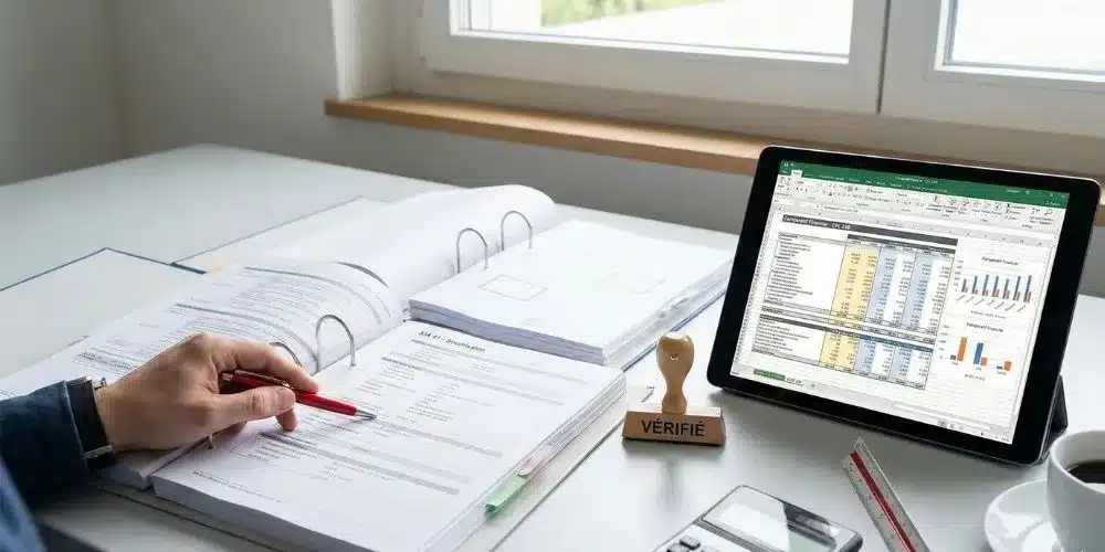 Analyse comparative des soumissions (CFC 230) sur tablette et vérification rigoureuse des coûts de construction (SIA 41) par le bureau impulse.